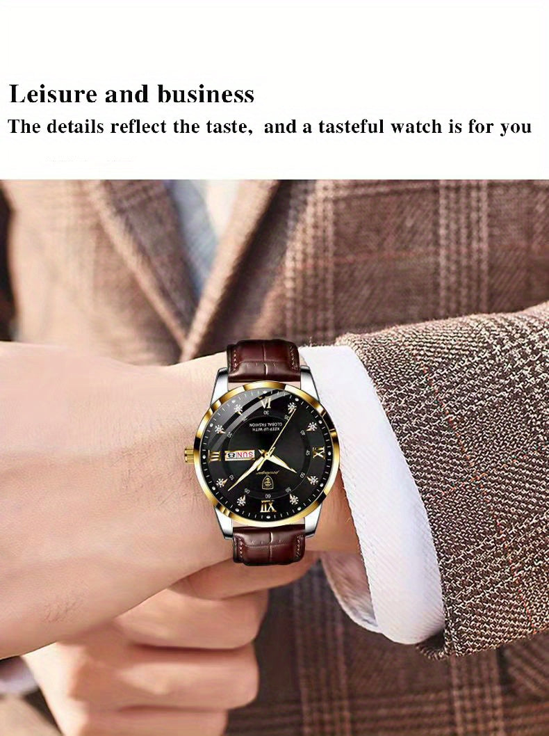 POEDAGAR Waterproof Luminous Calendar Men's Watches Students Korean Version Of The Trend Of Youth Quartz Watches