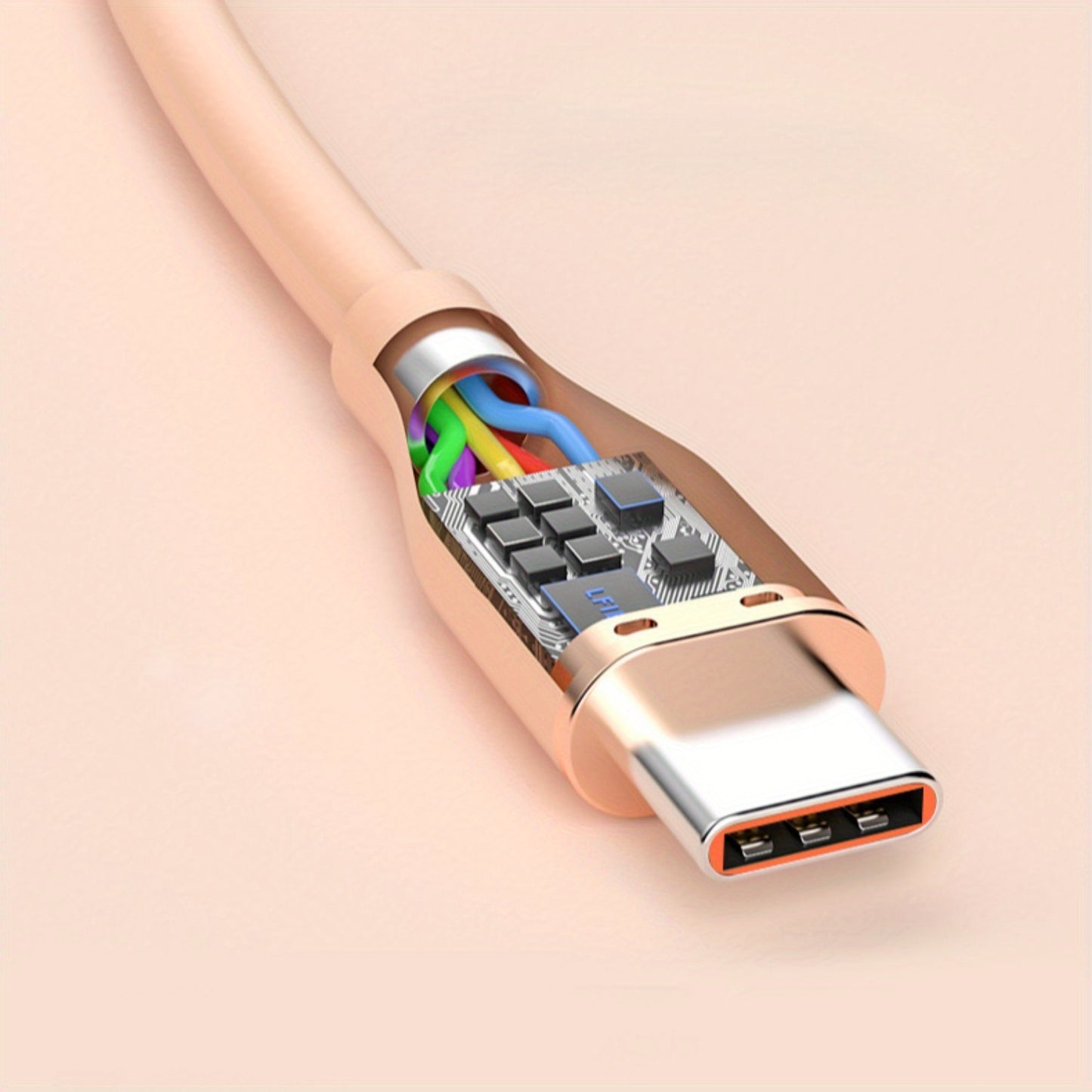 [كابل شحن فائق السرعة] كابل شحن فائق السرعة GICOOK 88 واط - سيليكون ناعم، متين، مرن، عالي السرعة من النوع C إلى USB-C لهواتف Android، متوافق مع Honor وXiaomi وHuawei Mate60 Pro