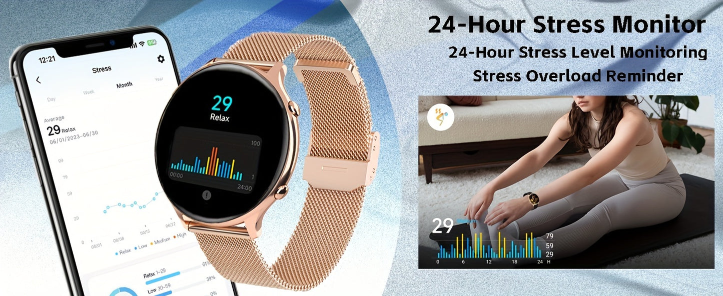 Smart Watches For Women, Answer/Make Calls, 1.39" Smartwatch, 120+ Sports Mode, Pedometer, For Android And IOS, Holiday Gift Idea, For St. Patrick's Day, School Season, Girl's Day