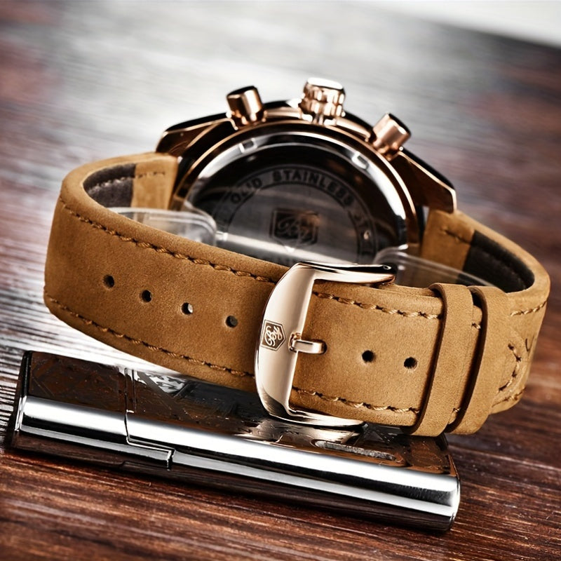 BENYAR Watches For Men Analog Quartz Chronograph Luminous Big Face Mens Watches Business Work Sport Casual Fashion Designer Dress Men'S Wrist Watches Elegant Gift For Men