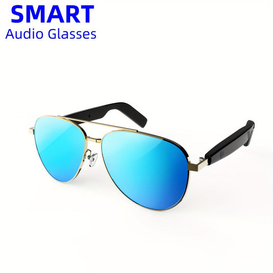 New Fashionable Smart Audio Glasses with Built-in Microphone And Speaker, High-definition Voice Calling, Hifi Sound Quality, Suitable for Driving, Outdoor Work, Daily Home Wear, Compatible with IOS/Android Phones, Suitable fo