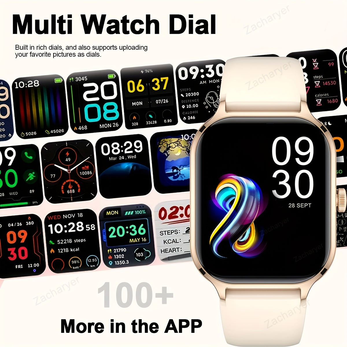 Smart Watch For IPhone And Android Phones, Full Touch Screen Smart Watch, Wireless Calling, Music Playback, Voice Control, Suitable For Both Men And Women, With Multiple Sports Modes, Custom Wallpaper