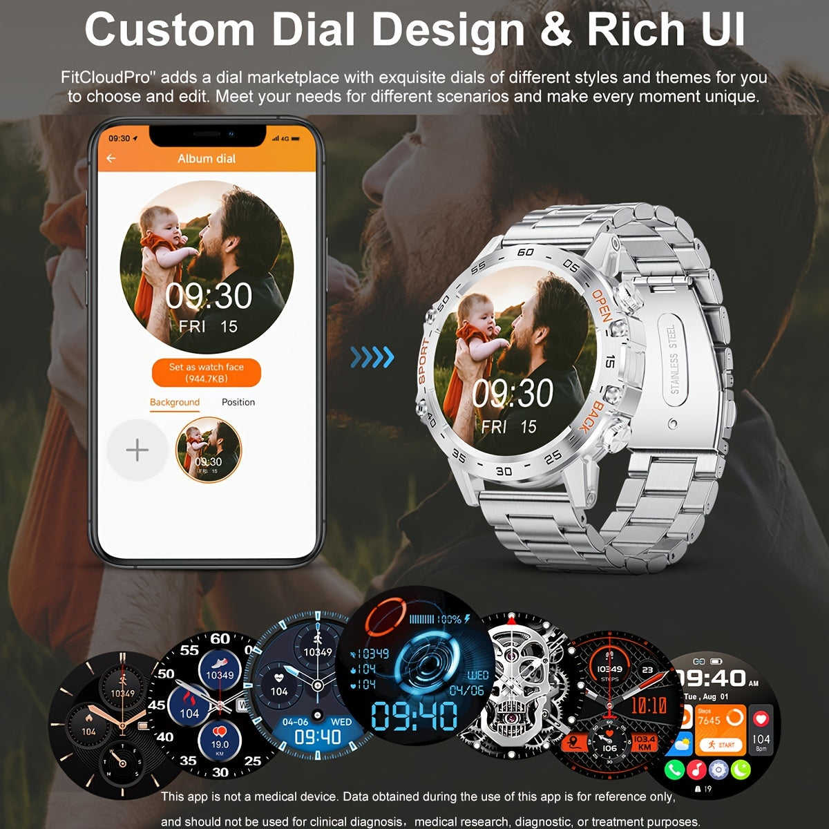 LIGE HD Smart Watch - Stylish Wrist Watches for Women Men with Wireless Call, 1.39" High-Definition Display, Multi-Sports Modes, Information Alerts, Sedentary Reminders, Music Control, Sports Pedometer, and Heart Rate Monitor