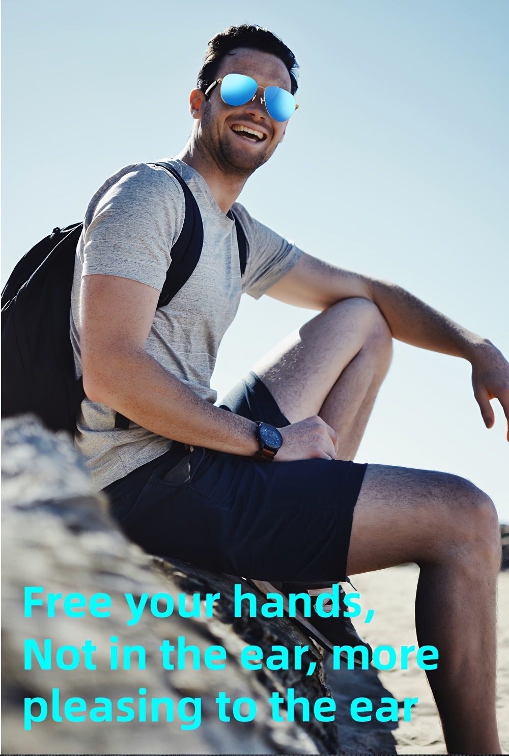 نظارات صوتية ذكية جديدة وعصرية مزودة بميكروفون ومكبر صوت مدمجين، مكالمات صوتية عالية الدقة، جودة صوت عالية الدقة، مناسبة للقيادة والعمل في الهواء الطلق والارتداء المنزلي اليومي، متوافقة مع هواتف IOS/Android، مناسبة لـ