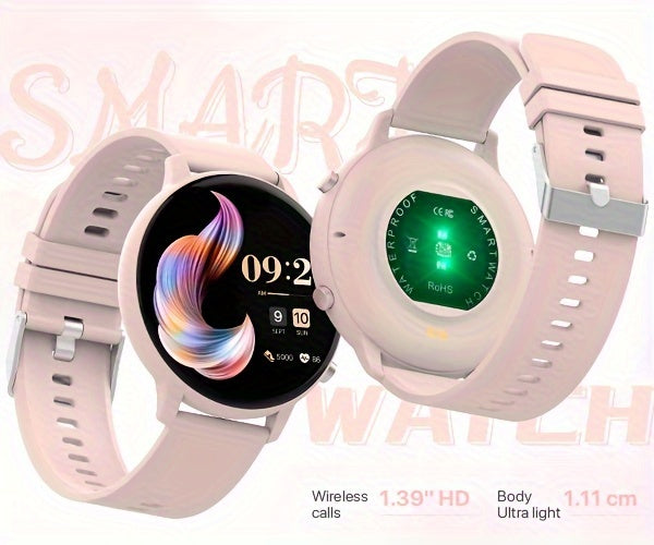1.39-inch Women's Smart Watch with Full Touch Screen, Make/Receive Calls, Message Push, Fitness Tracker, Pedometer, 100+ Sports Modes for iPhone/Android Phones