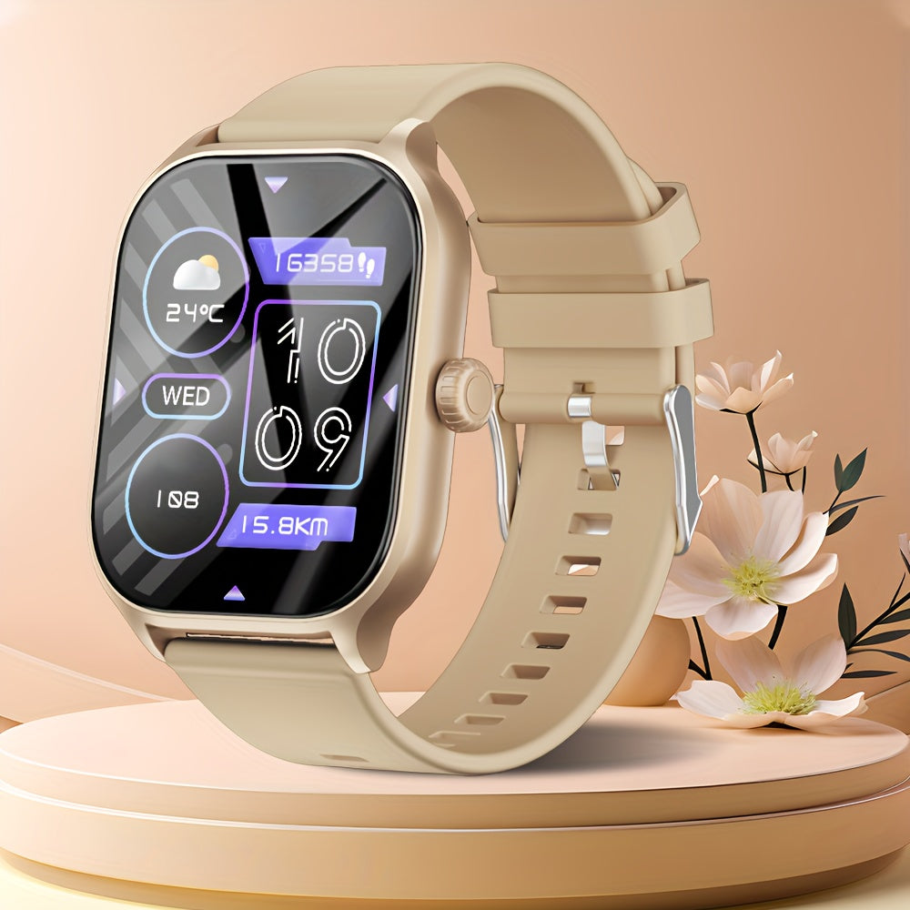 LAXASFIT 2.01" Full Touch Screen Smartwatch - IP68 Waterproof, Wireless 5.3, Fitness Tracker with Call & Text Alerts, 100+ Sports Modes, USB Charging, Compatible with Android/iPhone - Sleek Design for Men & Women, Smart Watch