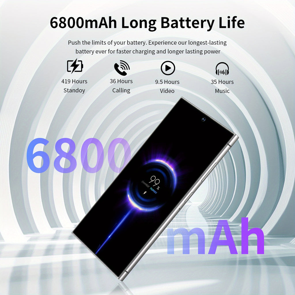 هاتف S25 ثنائي الشريحة فائق الفتح 4G مناسب لهواتف Android، متوافق مع نظام Android 13، سعة كبيرة 12 جيجابايت + 512 جيجابايت، شاشة عرض عالية الدقة 6.8 بوصة، بطارية 6800 مللي أمبير في الساعة، التعرف على الوجه، نظام تحديد المواقع العالمي (GPS)، قلم مدمج، مع H