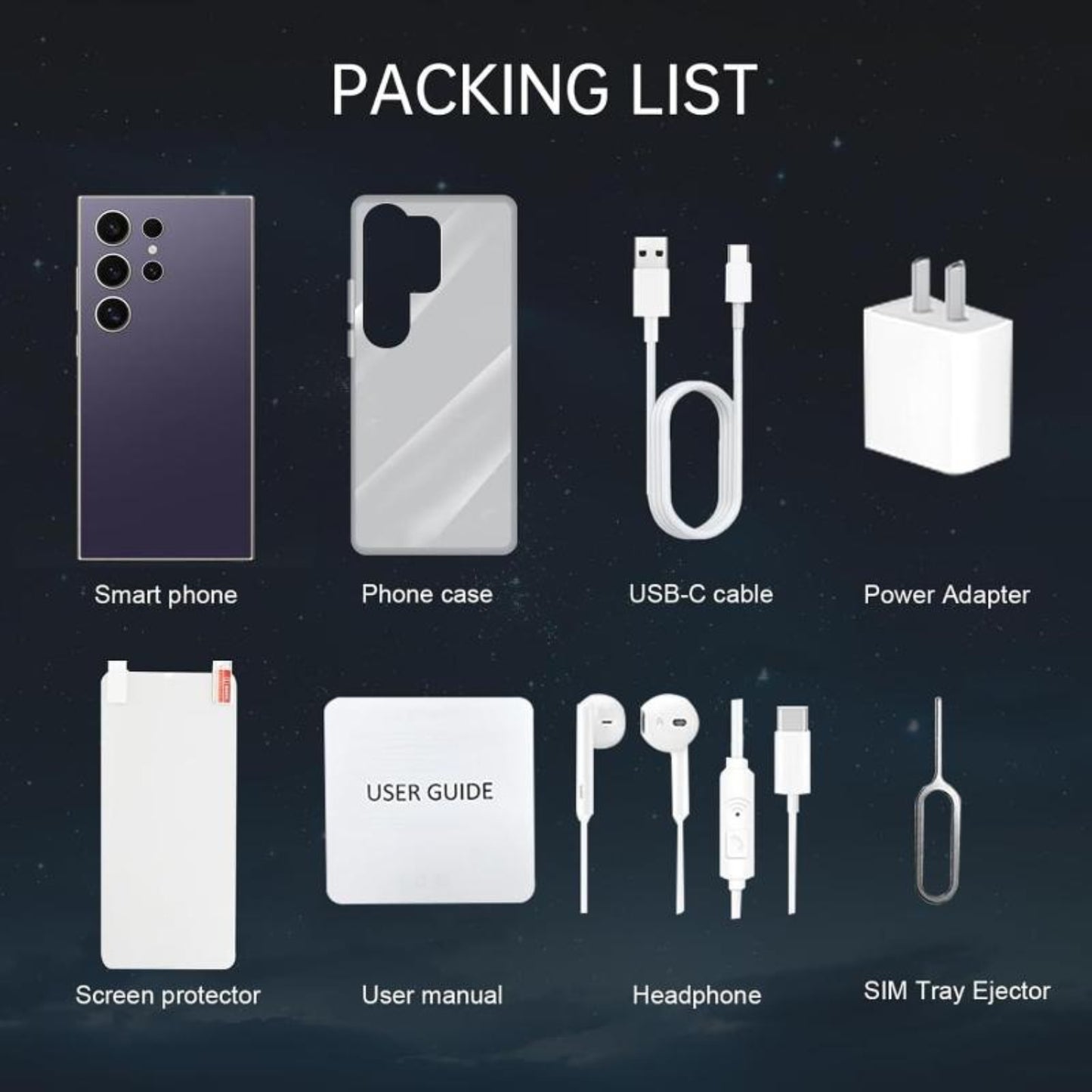 S25 Super Unlocked Dual SIM 4G Suitable for Android Phones, Compatible with Android 13 System, 12GB+512GB Large Capacity, 6.8-Inch High-Definition Display Screen, 6800Mah Battery, Facial Recognition, GPS, Built in Pen, with H