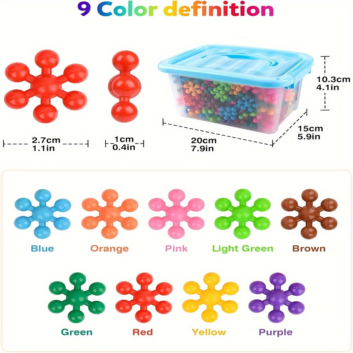 300 قطعة من مكعبات بناء السيقان المتشابكة من فانمور، ألعاب تعليمية لمرحلة ما قبل المدرسة للأطفال من سن 5 إلى 7 سنوات، من البلاستيك الصلب، أنشطة STEAM، هدايا ممتعة، مجموعة لعب إبداعية للأطفال، مجموعات أقراص ندفة الثلج