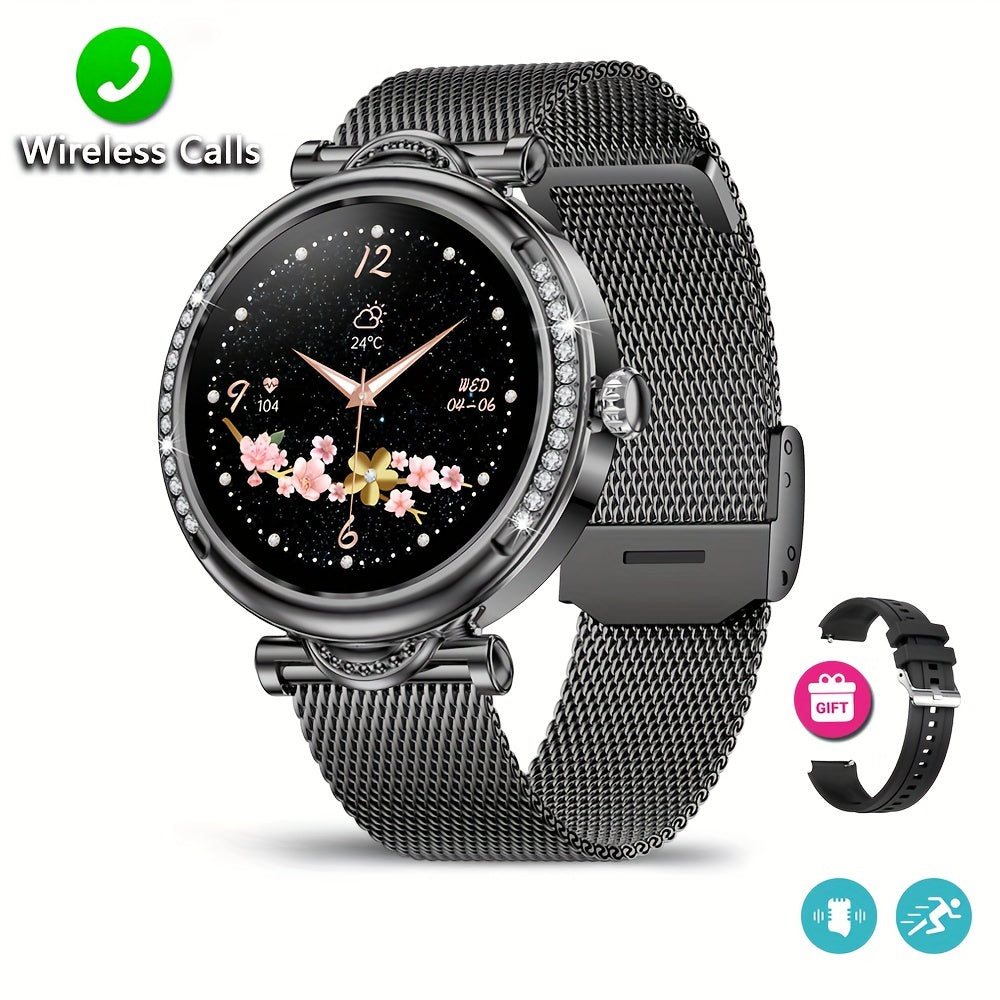 2024 New Wireless Call Smart Watch, 1.27inch Full Touch Screen, Pedometer, Mileage, 100+ Exercise Modes, Weather, Music Control, Remote Photo Taking, Message Alerts, Breathing Exercise, Stopwatch, Timer, Alarm Clock, Fashiona