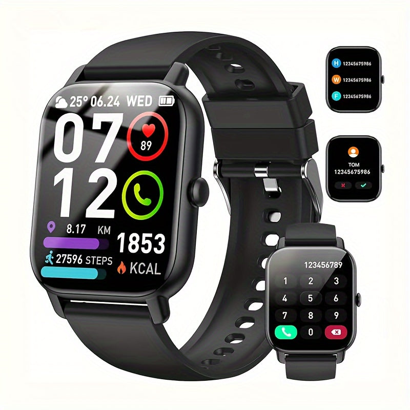 1.85" OLED Full-Touch Alloy Case Smart Watches For Man And Woman 110+ Sport Modes Fitness Watch With Sleep Monitor, Pedometer, Message/call Wireless Devices Wearable Tracker For IOS Android