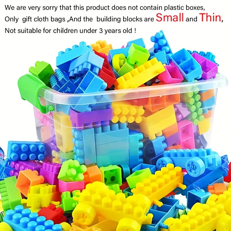 100pcs Building Blocks Set, Educational Toys For Kids, DIY Medium Bricks Gift Set For Boys & Girls (Random Colors) Halloween/Thanksgiving Day/Christmas Gift