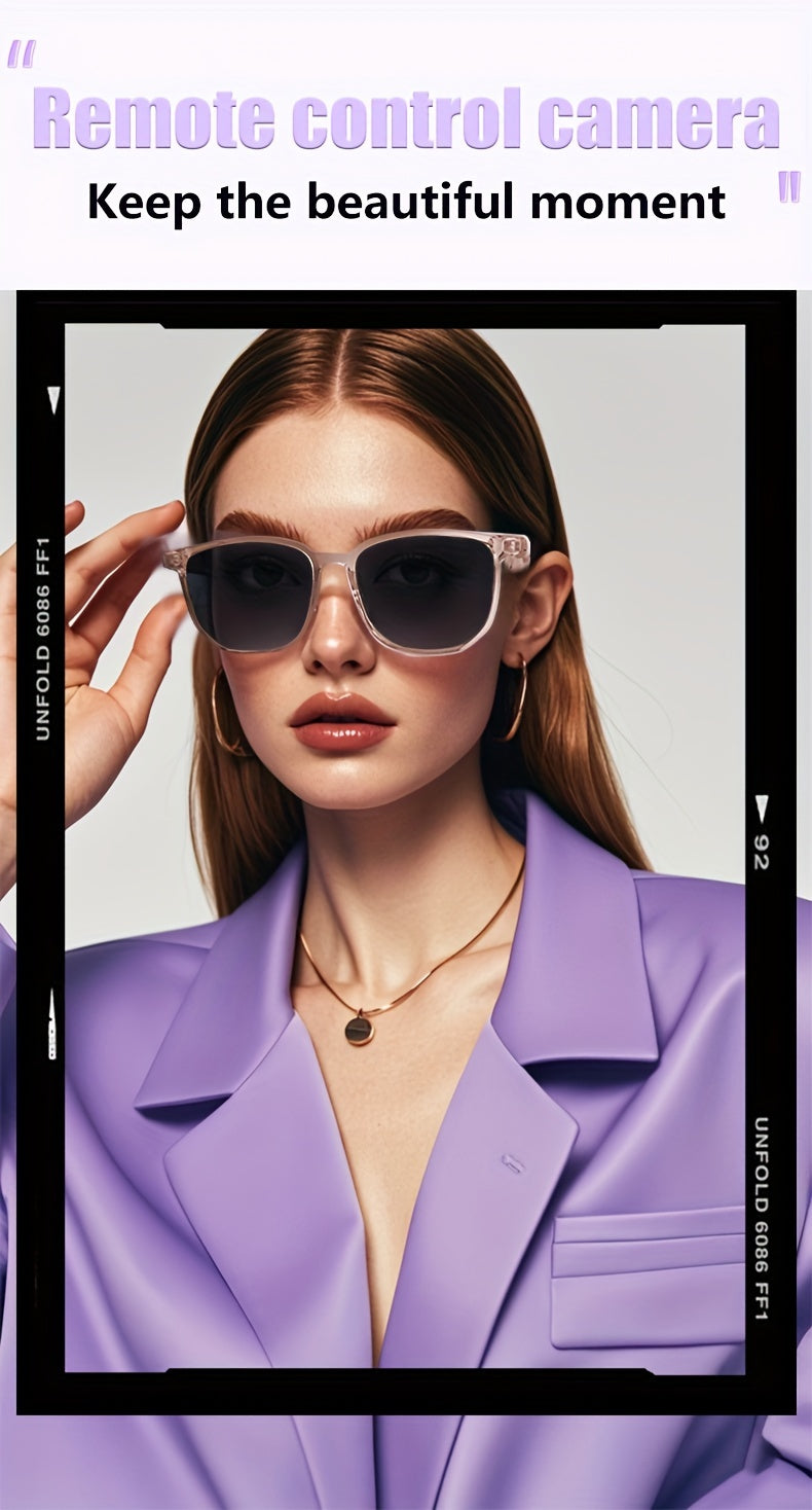 [نظارات ذكية جديدة] نظارات ذكية: نظارات رياضية خارجية جديدة لالتقاط الصور | موسيقى ومكالمات، خفيفة الوزن، تصوير عن بُعد، ميكروفون مدمج ومكبر صوت، خاصية تقليل الضوضاء، تعمل باللمس ومساعد صوتي بالذكاء الاصطناعي، متوافقة مع بروتوكول الإنترنت.