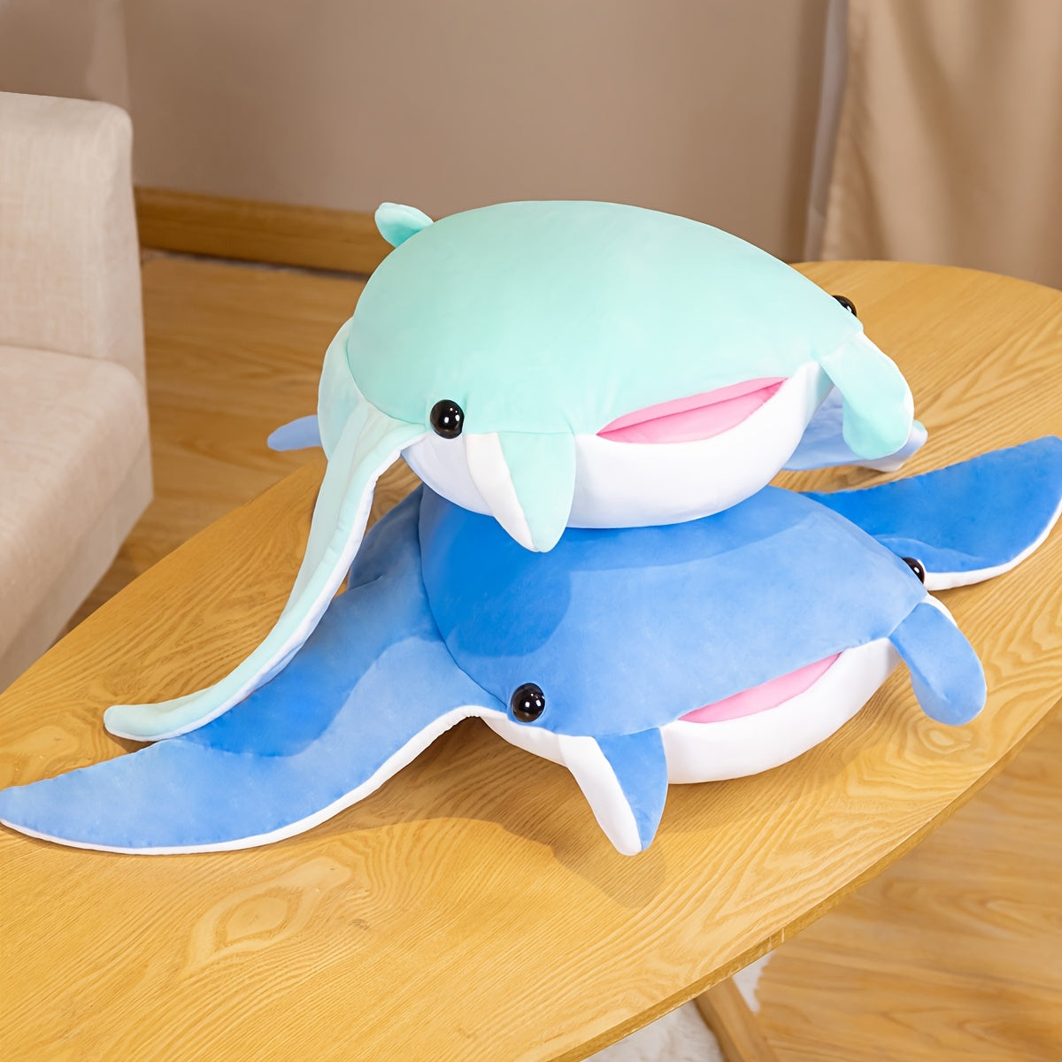 1pc, Batfish Devil Fish Doll Plush Toy, Soft Plush Toy, Plush Pillow, Hugging Pillow, Toys For Kids, Gift For Kids, Birthday Gift, Home/Room/Bed/Sofa/Car Decor