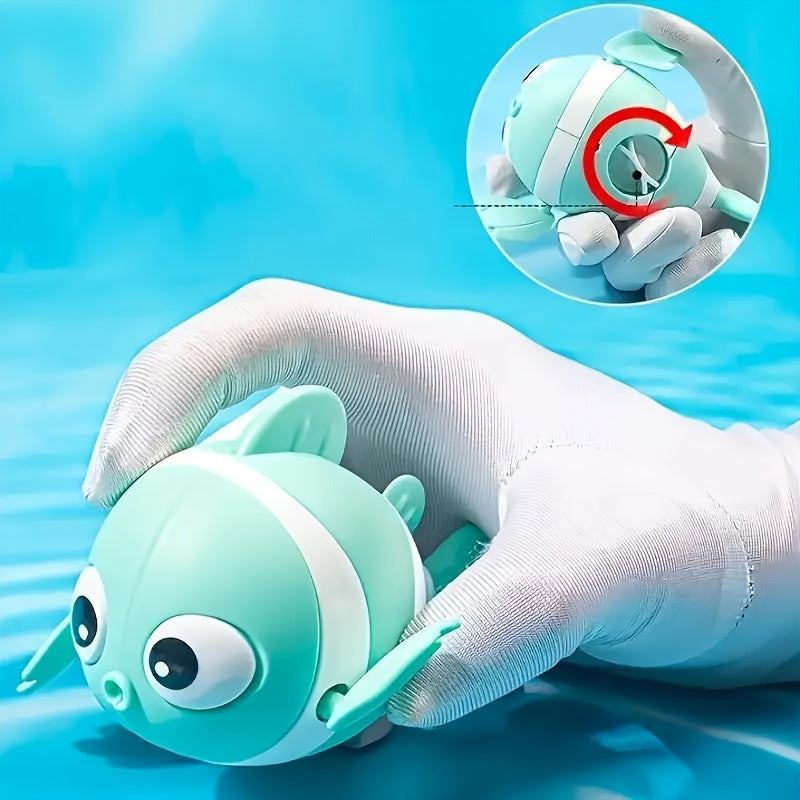 3 Packs Floating Kids Bath Toy: Wind-Up Swimming Clown Fish Floating Water Toy Clockwork Bathtub Toys for Kids, Cute Pool Toys for Christmas Gifts, Random Color