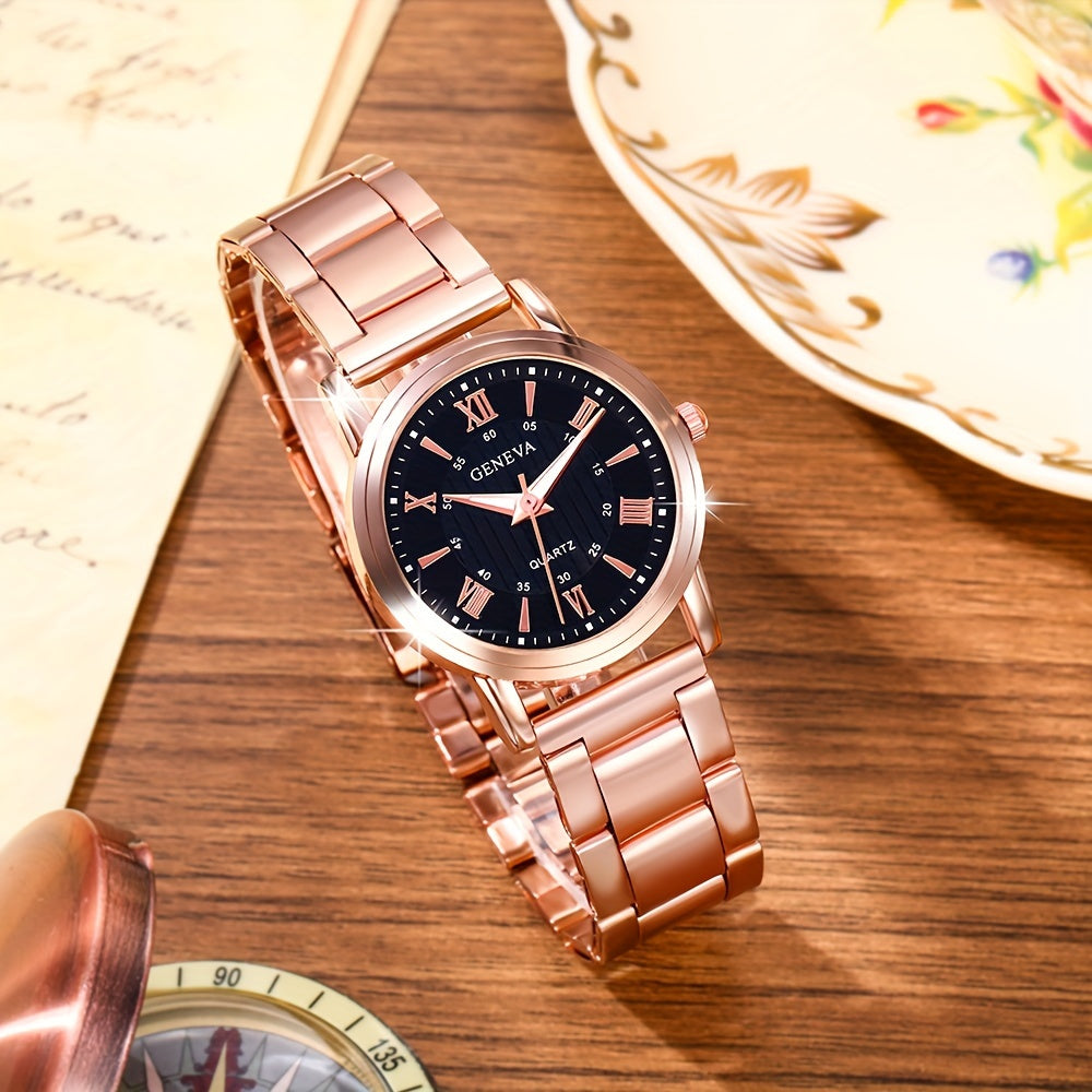 2pcs Romantic Couples Watches - Stylish Stainless Steel Quartz for Everyday Glamour - Perfect Thanksgiving Gift Set