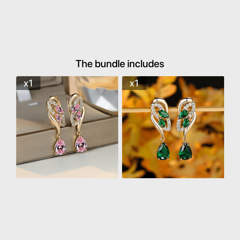 أقراط أنجول المتدلية على شكل زهرة رومانسية للنساء - تصميم زهري ذهبي اللون مع أحجار كريمة صناعية حمراء وشفافة، هدايا أنيقة للحفلات اليومية