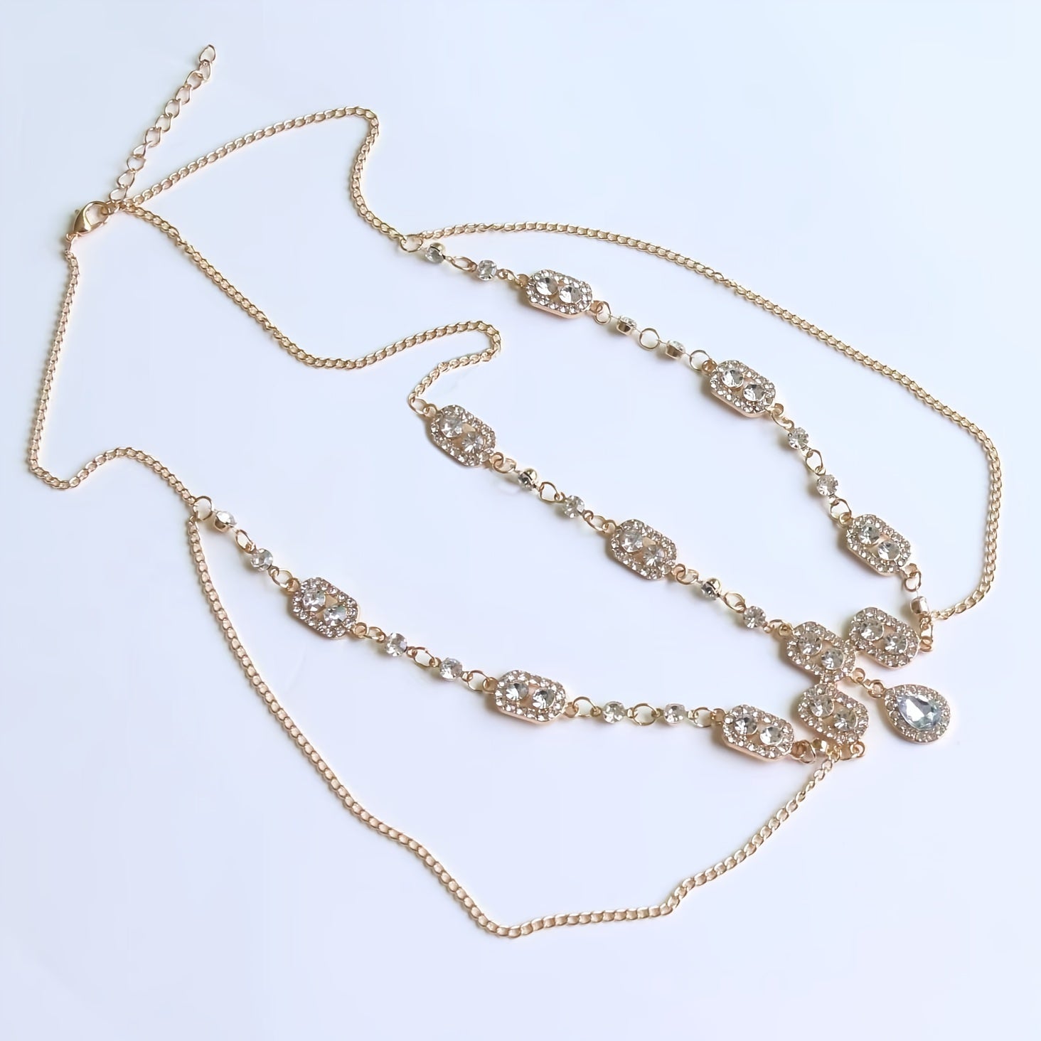 Women Rhinestone Chain Head Piece Head Jewelry Exquisite Elegant Headband Bridal Hair Accessories