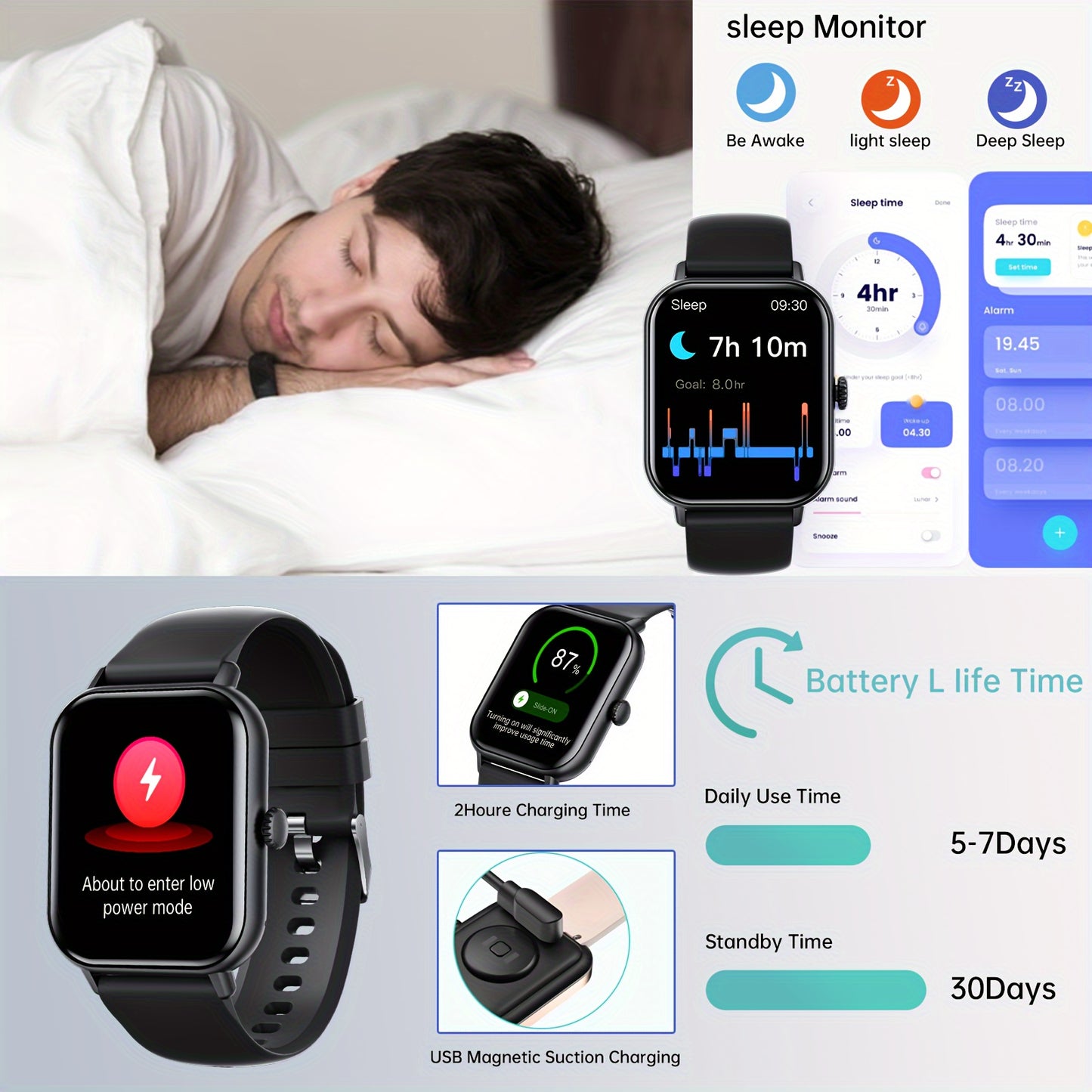 Smart Watch For Women&Men, 2.01 Inch Full Touch Screen, Smart Call Watch Round Style, Answer And Make Call, Message Push, Compatible With IPhone And Android Phones, Fashionable Fitness Tracking Watch, Steps, Distance, Calorie