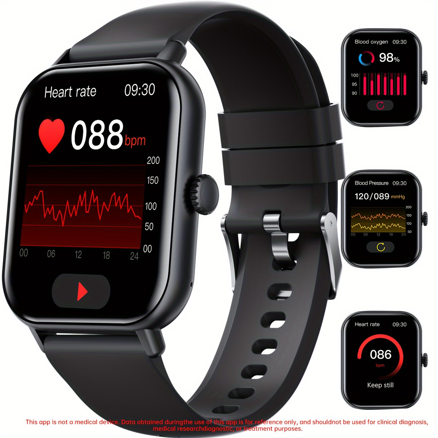 Smart Watch For Women&Men, 2.01 Inch Full Touch Screen, Smart Call Watch Round Style, Answer And Make Call, Message Push, Compatible With IPhone And Android Phones, Fashionable Fitness Tracking Watch, Steps, Distance, Calorie