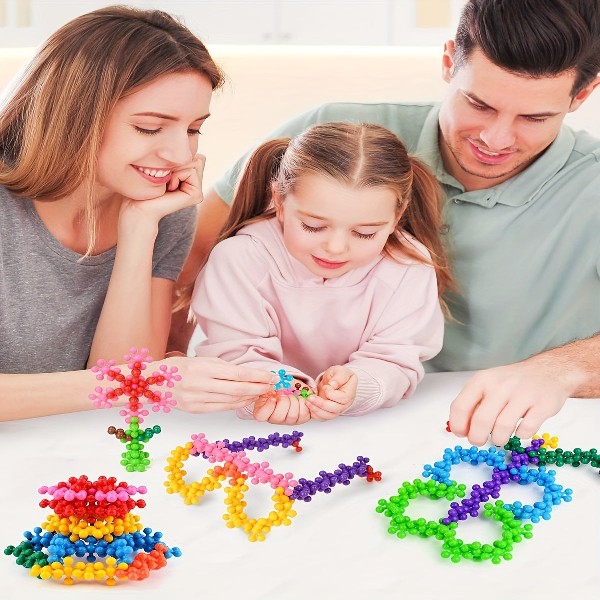 300 قطعة من مكعبات بناء السيقان المتشابكة من فانمور، ألعاب تعليمية لمرحلة ما قبل المدرسة للأطفال من سن 5 إلى 7 سنوات، من البلاستيك الصلب، أنشطة STEAM، هدايا ممتعة، مجموعة لعب إبداعية للأطفال، مجموعات أقراص ندفة الثلج