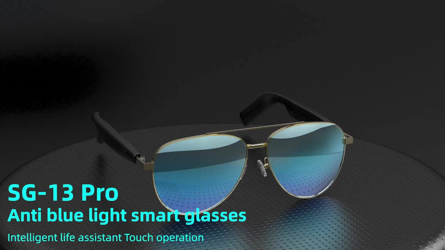 نظارات صوتية ذكية جديدة وعصرية مزودة بميكروفون ومكبر صوت مدمجين، مكالمات صوتية عالية الدقة، جودة صوت عالية الدقة، مناسبة للقيادة والعمل في الهواء الطلق والارتداء المنزلي اليومي، متوافقة مع هواتف IOS/Android، مناسبة لـ