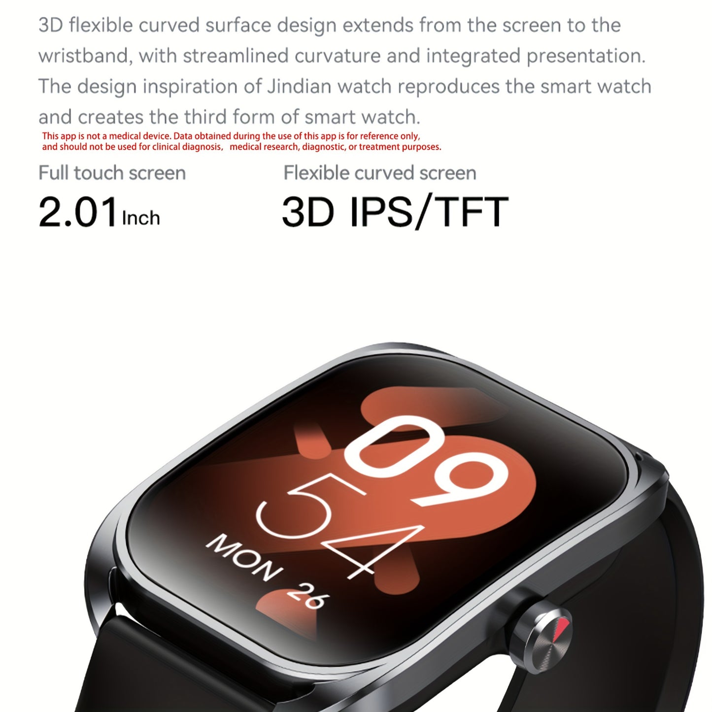 2.01" 3D Curved Big Screen Smart Watch For Men (Answer/Dial Calls), High Quality Men's Outdoor Sports Smart Watch (Receive/Dial Calls), Sports Tracker, Multiple Sports Modes, Compatible With IPhone And Android Phones, Men's G