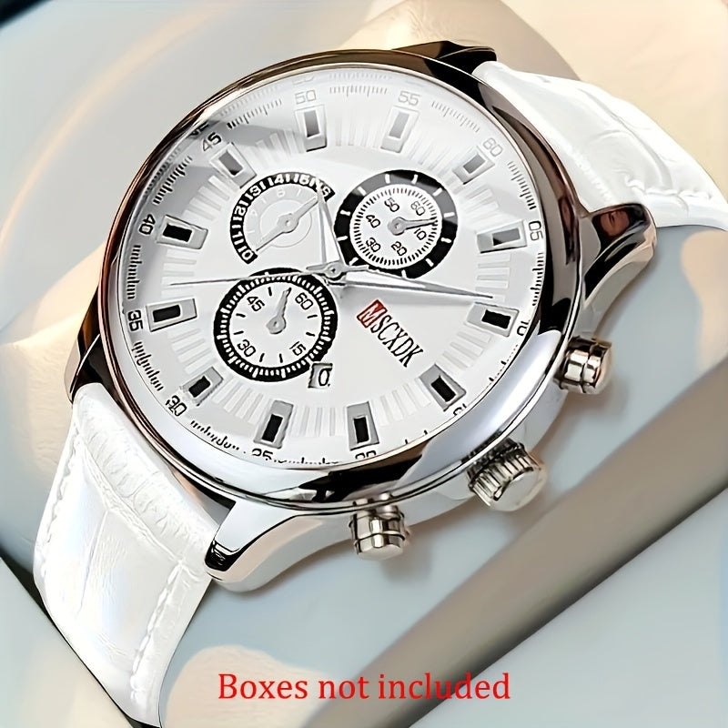 Round Quartz Watches PU Leather Strap Alloy Pointer Alloy Dial Perfect Gifts For Women Men