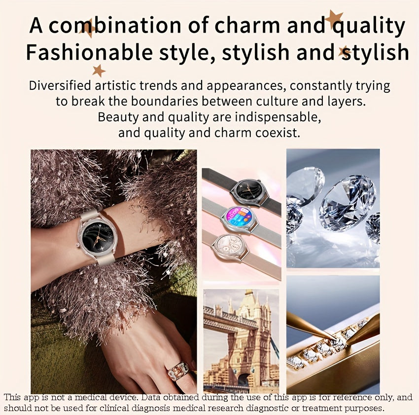 Smart Watch (Answer/Make Call), 128"AMOLED High-definition Color Screen, IP67 Waterproof/ Calculator/ Engineering Test Mode & Shipping Mode/Do Not Disturb Mode/Battery Saver Mode Fitness Watches for Women & Men