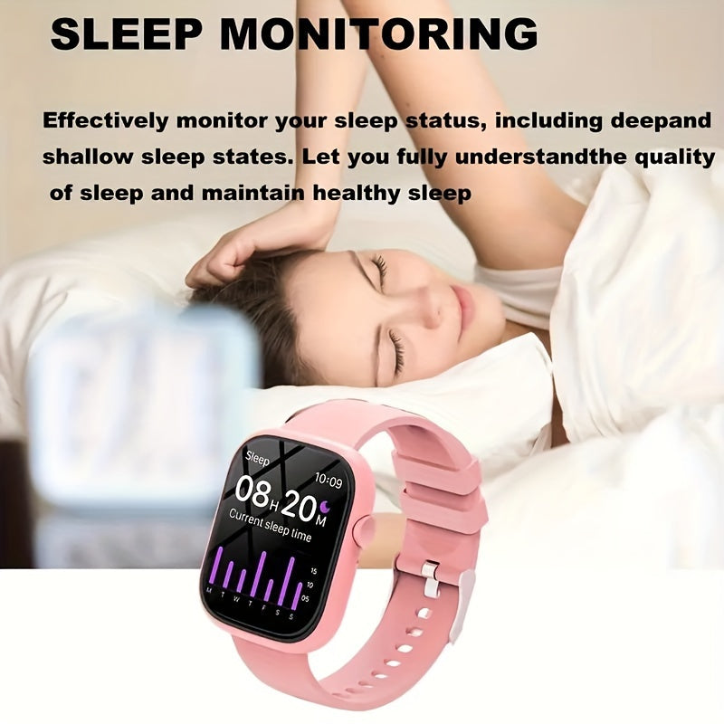 New Popular 2.01-inch Touchscreen Smartwatch For 2024, Suitable For Both Men And Women, With Calling Function, Step And Calorie Tracking, Call And Message Reminders, Multifunctional Fitness Smart Bracelet, Wireless Connection