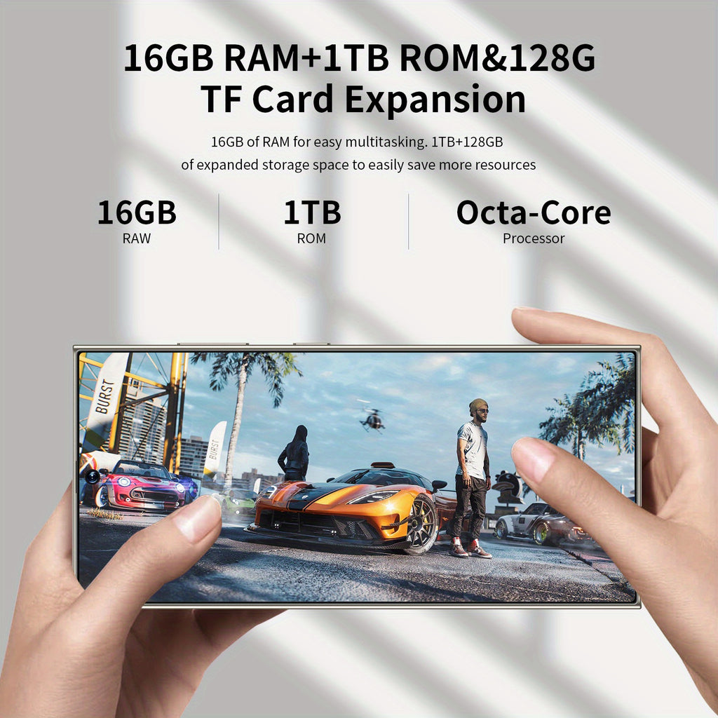 هاتف S25 ثنائي الشريحة فائق الفتح 4G مناسب لهواتف Android، متوافق مع نظام Android 13، سعة كبيرة 12 جيجابايت + 512 جيجابايت، شاشة عرض عالية الدقة 6.8 بوصة، بطارية 6800 مللي أمبير في الساعة، التعرف على الوجه، نظام تحديد المواقع العالمي (GPS)، قلم مدمج، مع H