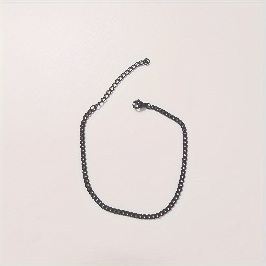 3-7mm Chunky Miami Curb Chain Stainless Steel Bracelet For Men Women Cuban Link Chain Wristband Classic Punk Heavy Jewelry