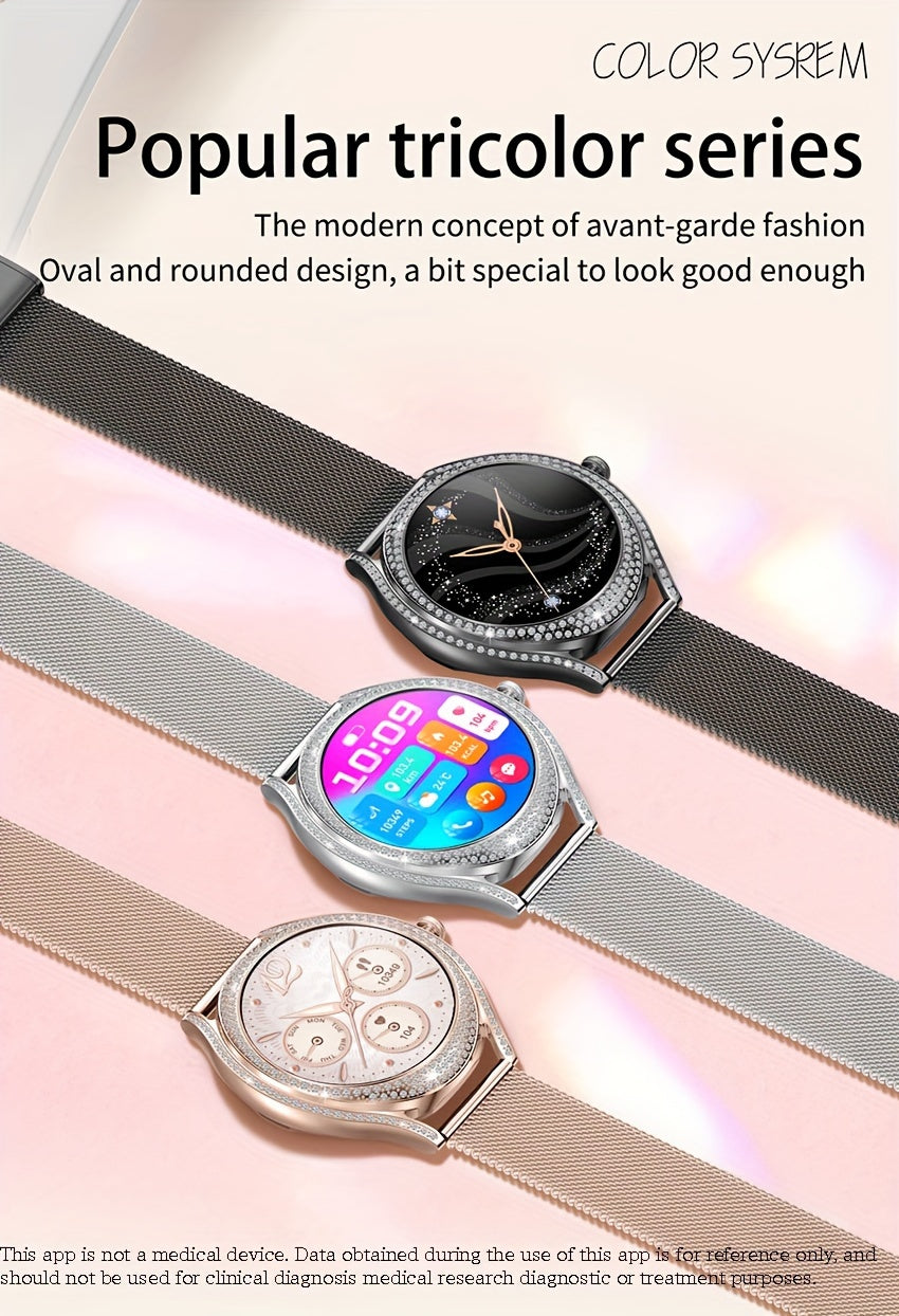 Smart Watch (Answer/Make Call), 128"AMOLED High-definition Color Screen, IP67 Waterproof/ Calculator/ Engineering Test Mode & Shipping Mode/Do Not Disturb Mode/Battery Saver Mode Fitness Watches for Women & Men