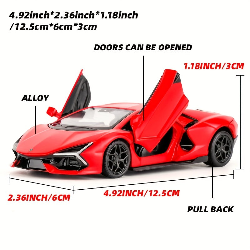 سيارة RMZ CITY 1:36 مصبوبة بقوالب معدنية، سيارة لامبورغيني ريفينجتون، سيارة لعبة معدنية، أبواب قابلة للفتح، سيارة قابلة للسحب، ألعاب للأطفال والكبار، مصنوعات معدنية للحبيب، هدية للشباب