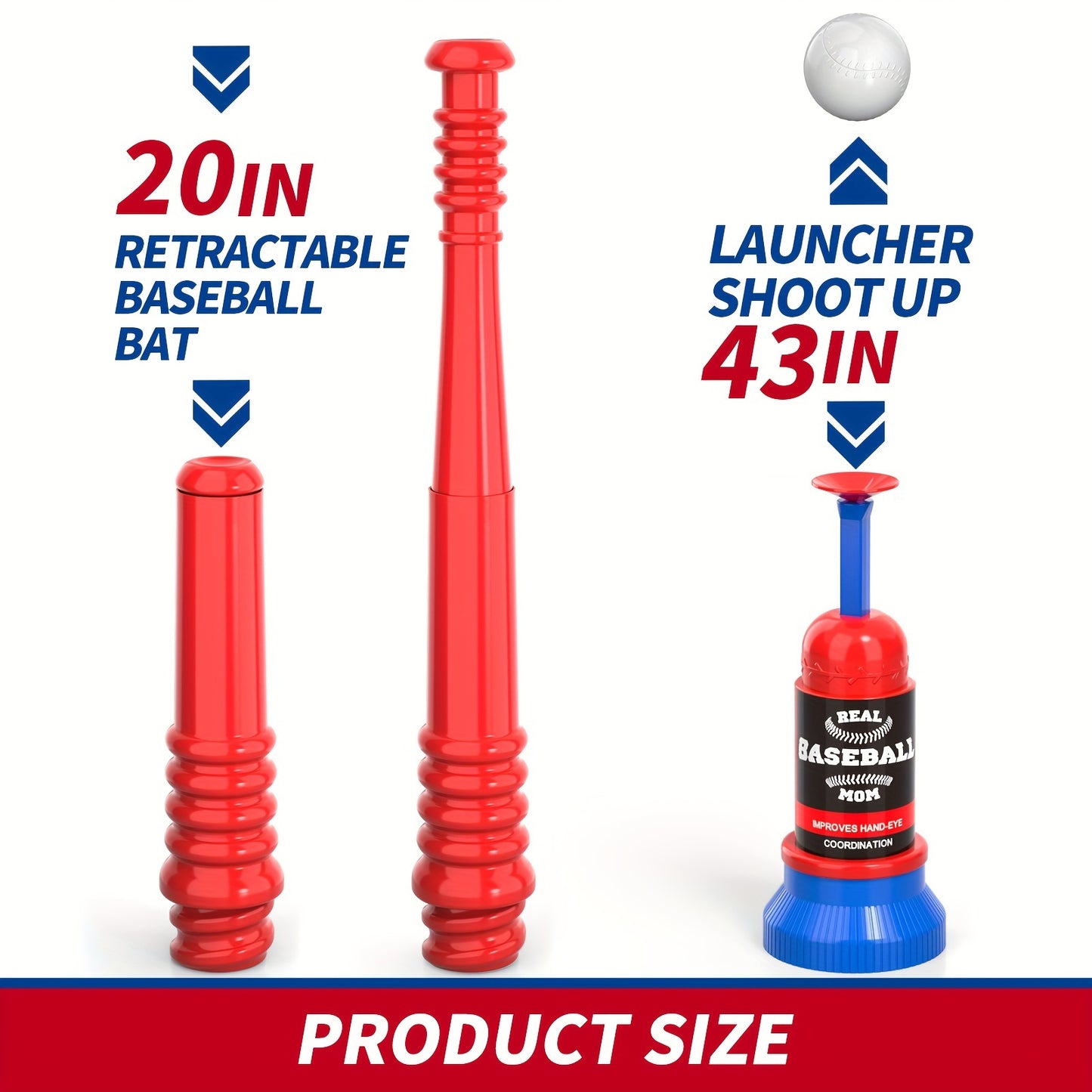 T Ball Set Toys For Kids 3-5 5-8, Kids Baseball Tee For Boys Includes 6 Balls, Auto Ball Launcher, Outdoor Outside Sports T Ball Set Toys Gifts For 3 4 5 6 Year Old Boys Kids Halloween Christmas gift