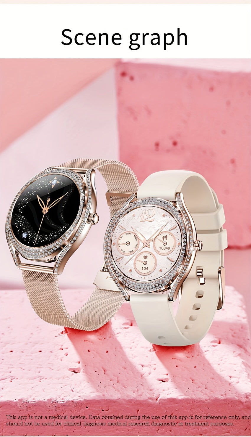 Smart Watch (Answer/Make Call), 128"AMOLED High-definition Color Screen, IP67 Waterproof/ Calculator/ Engineering Test Mode & Shipping Mode/Do Not Disturb Mode/Battery Saver Mode Fitness Watches for Women & Men