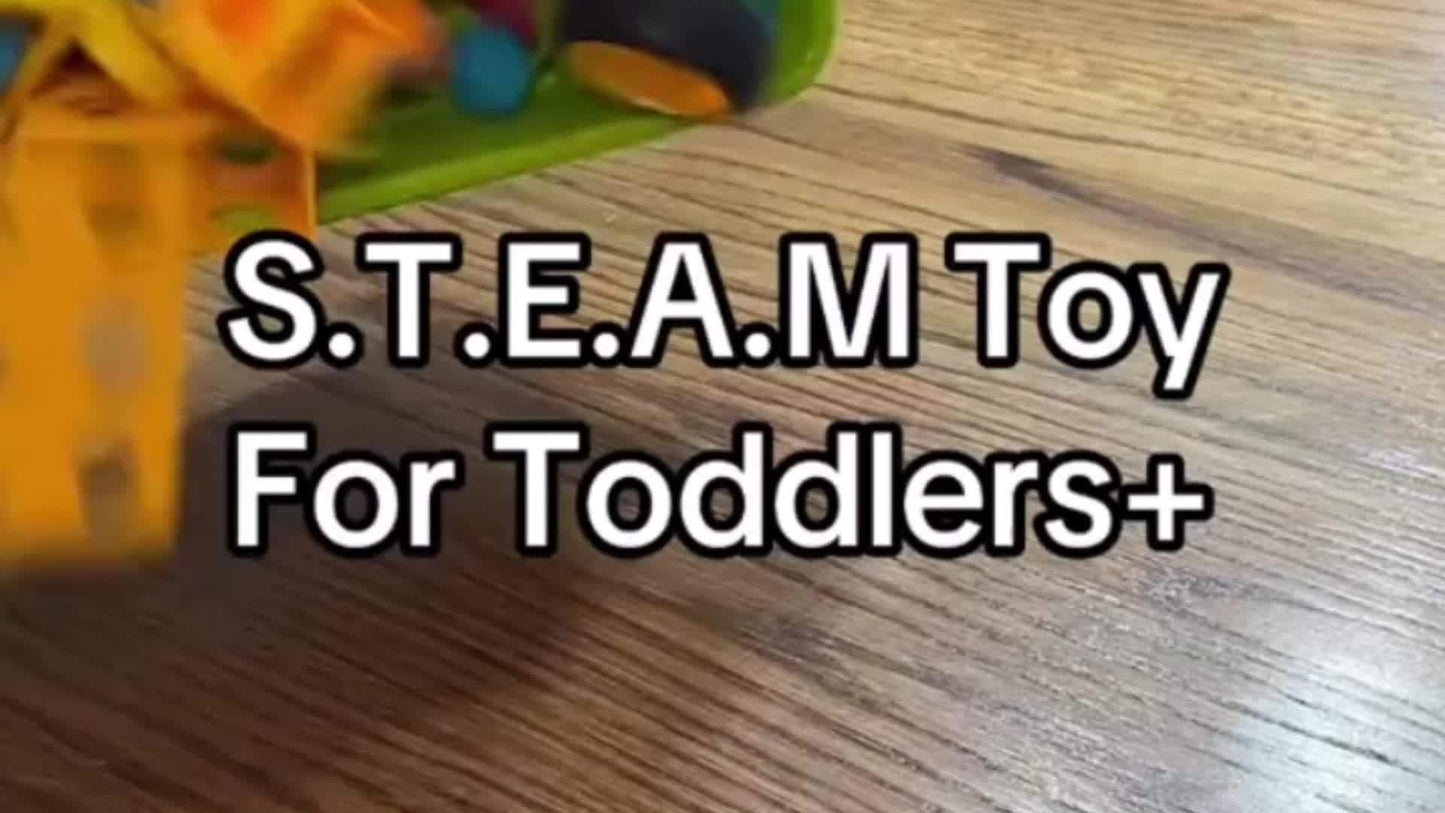 [STEM Toys] 195pcs Educational STEM Toys, Building Blocks Toys For Kids 3+ Years Old, Building Toys With Storage Box For Kids Creative Activities Games, Halloween Christmas Gifts Party Gifts For Kids