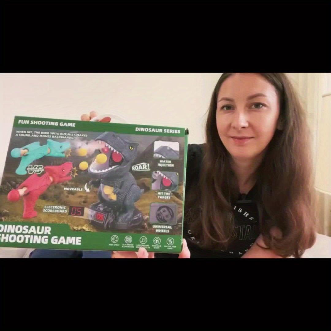 BZX Dinosaur Shooting Toy, Dinosaur Toys For Kids 5-7, 2 Air Pump Guns And 72 Foam Bullets, Hand-Eye Coordination Exercise Toy Gun, Kids Toys For 4, 5, 6, 7, 8, 9 Year Olds, Easter Gifts For Kids