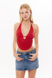 Women's Lace-up Vest Halter-style Backless Top