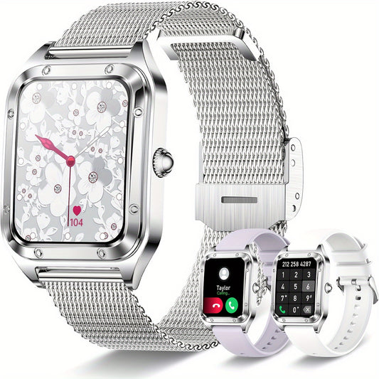 1.6" HD Screen Smartwatch for Women and Men - Wireless Call, 100+ Sports Tracker, AI Voice Assistant, Fitness Tracker, Compatible with iPhone and Android Phones - Perfect Mother's Day Gift