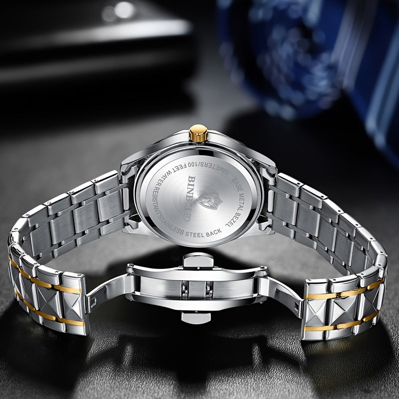 2pcs/set, Business Double Calendar Waterproof Men's Watches Set, Valentine's Day Gift