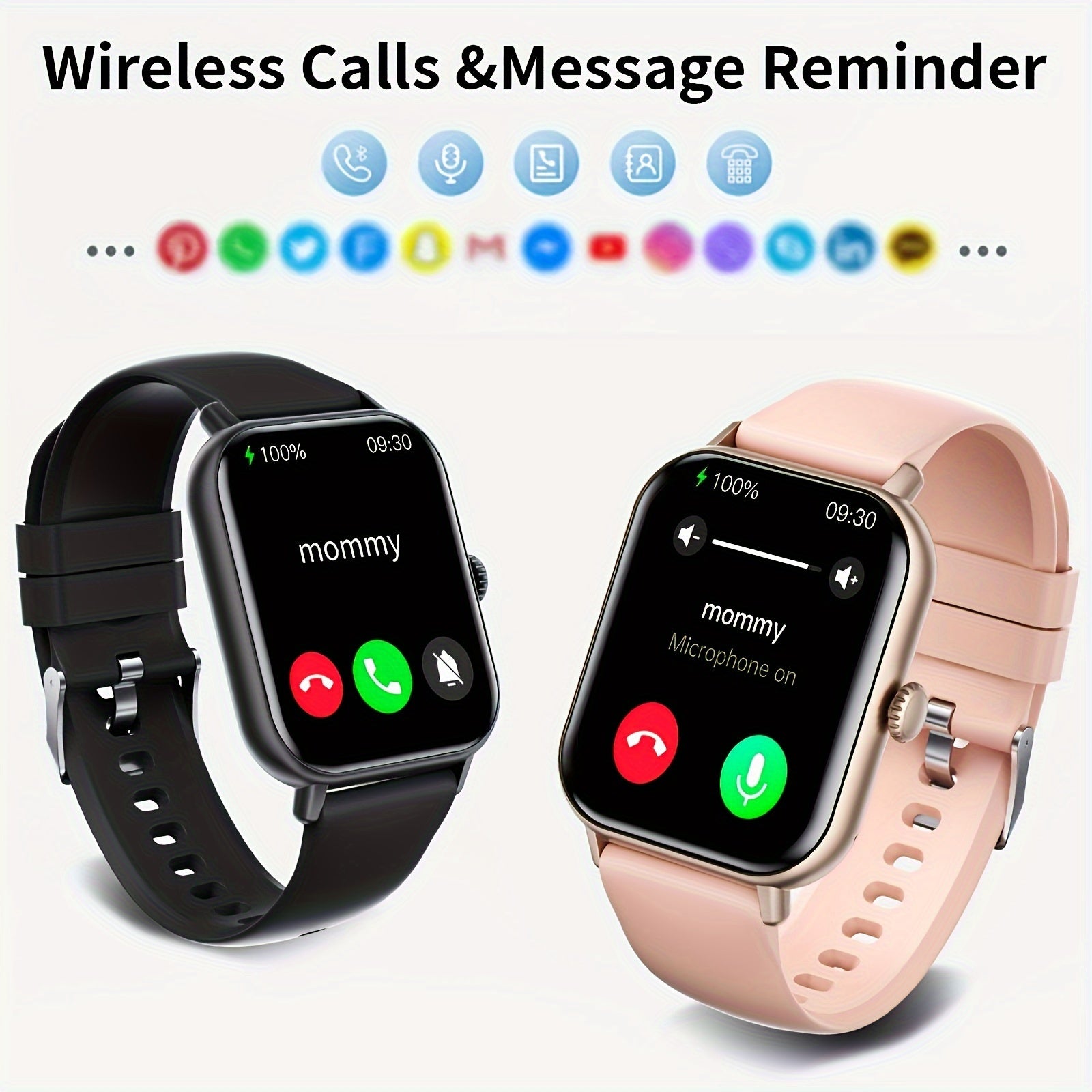 Smart Watch For Women&Men, 2.01 Inch Full Touch Screen, Smart Call Watch Round Style, Answer And Make Call, Message Push, Compatible With IPhone And Android Phones, Fashionable Fitness Tracking Watch, Steps, Distance, Calorie