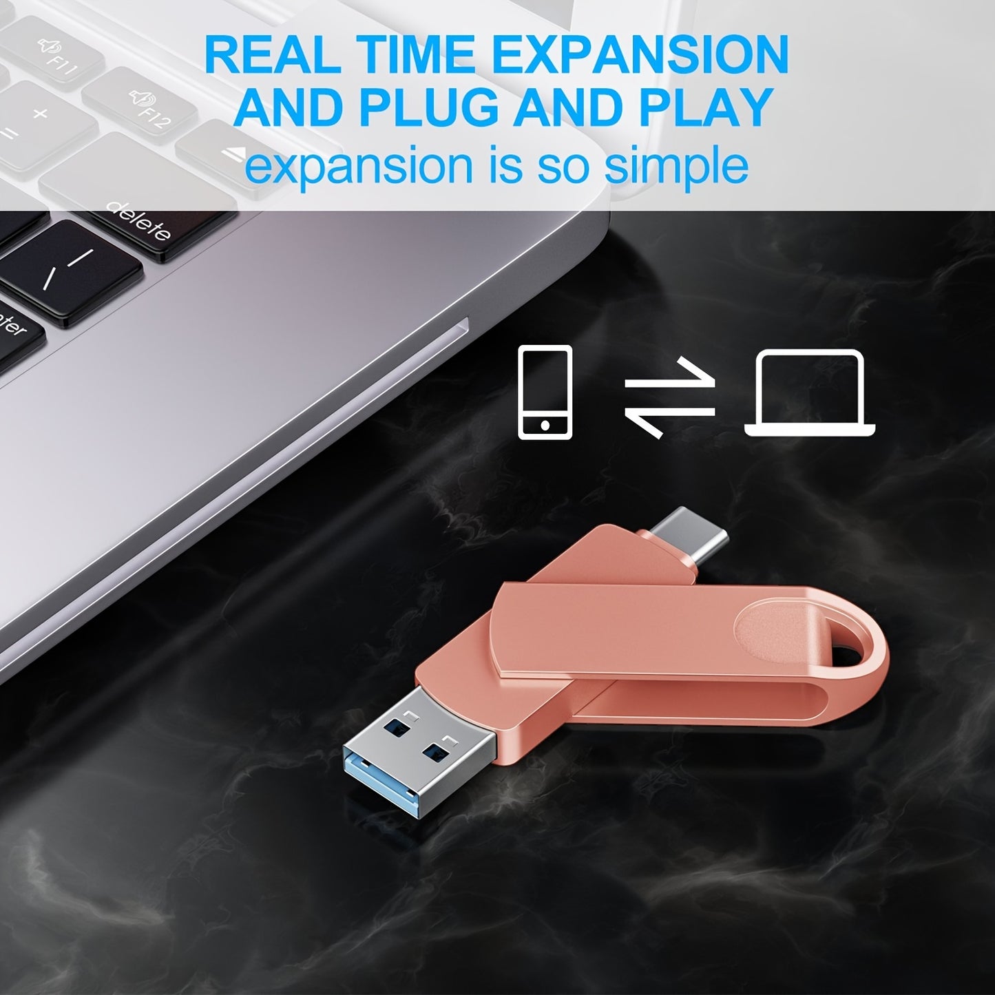1TB High-Speed USB C Flash Drive - Dual USB 3.0 Memory Stick for Android Phones, MacBook Pro, iPad, Laptop, Computer, and PC - External Data Storage with Fast File Transfer, Compact Design, and Reliable Performance