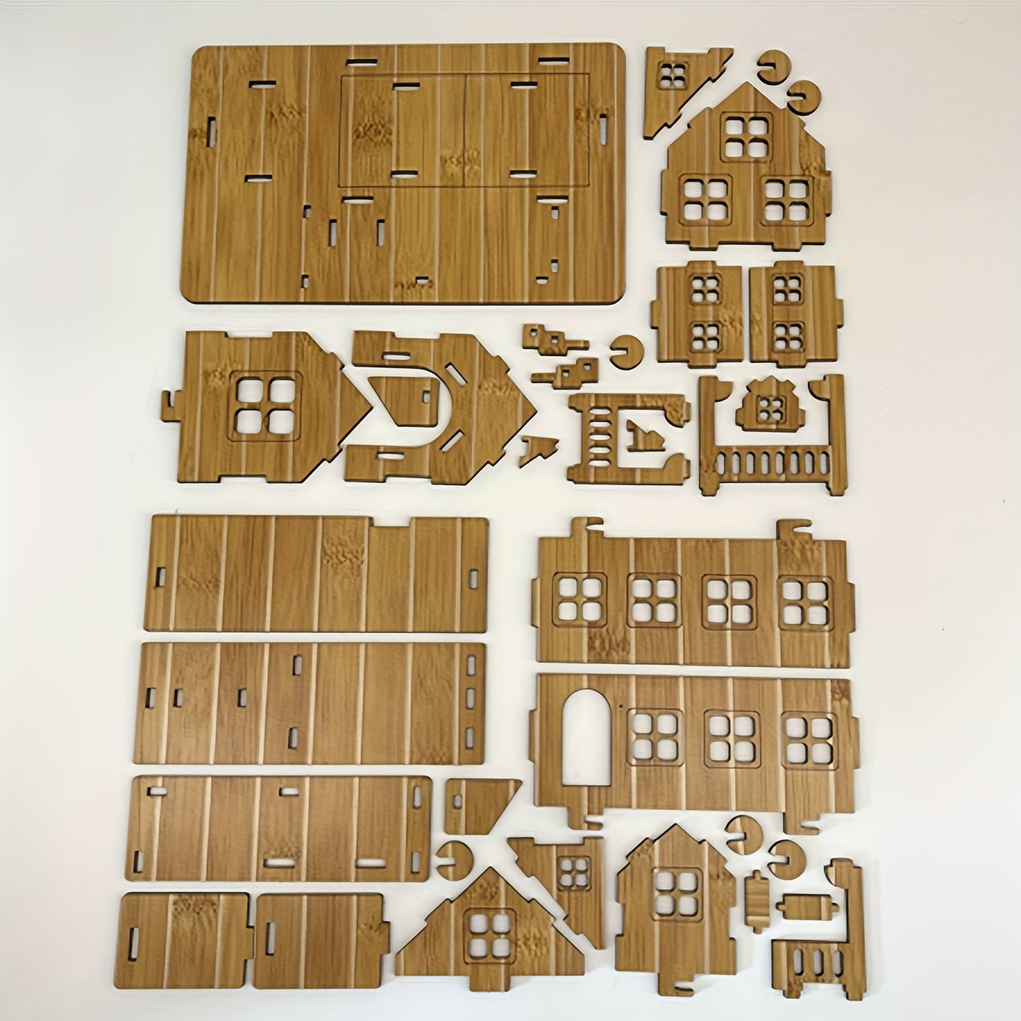 Wooden Puzzle House Model Kits - Educational DIY Toys for Kids and Adults - Laser Cut, Tool-Free Assembly, Creative Learning, Brain Development, and Fun Gifts