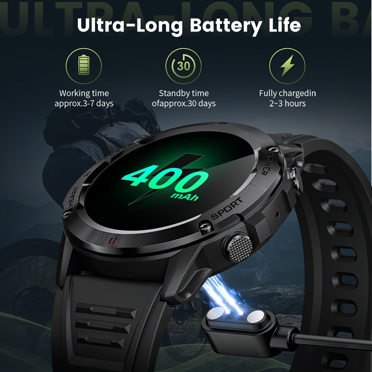 Lige Smart Watch for Men (Answer/Dial Calls) 1.39'' HD Touchscreen Smart watch 400mAh Battery 120 Sports Modes Alarm Clock Music/Camera Control 2 Straps Fitness Watch for Android Phones and iPhone Compatible