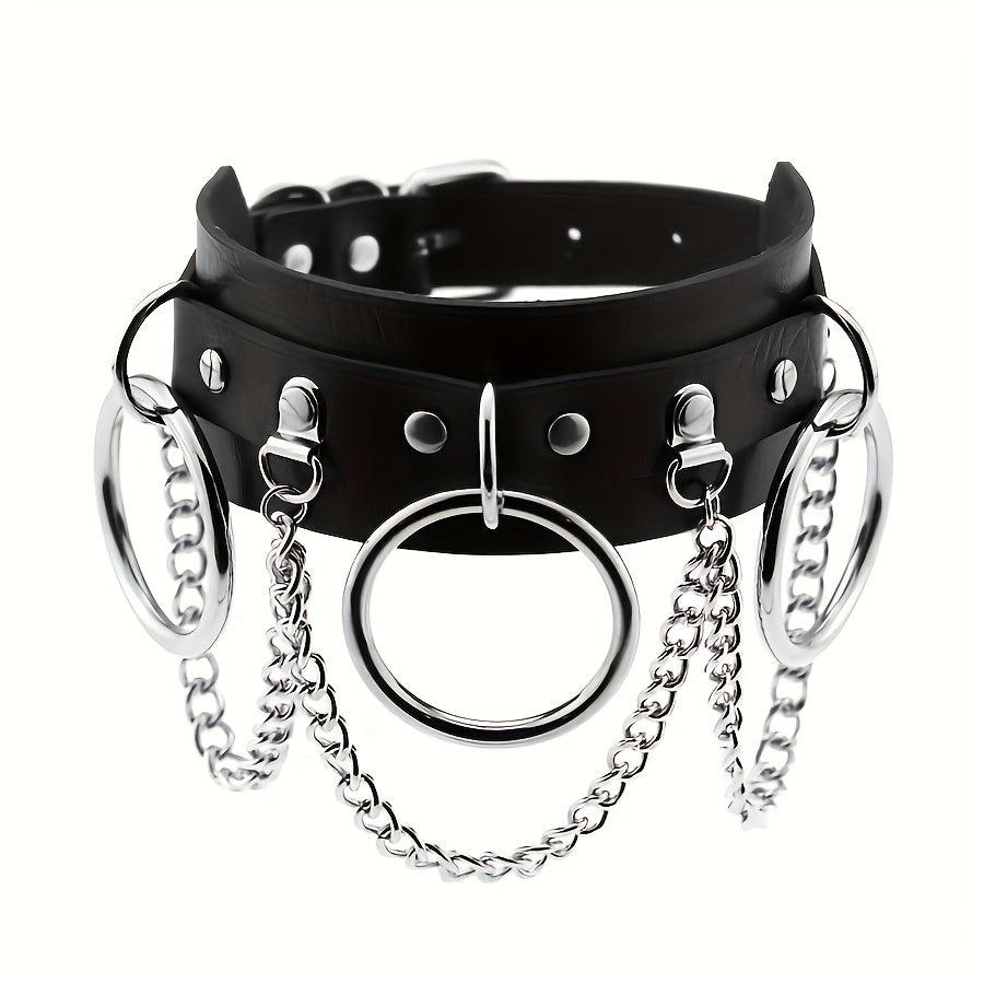 Punk Gothic Choker Necklace Dark Metal Decoration Y2k Choker Neck Jewelry
