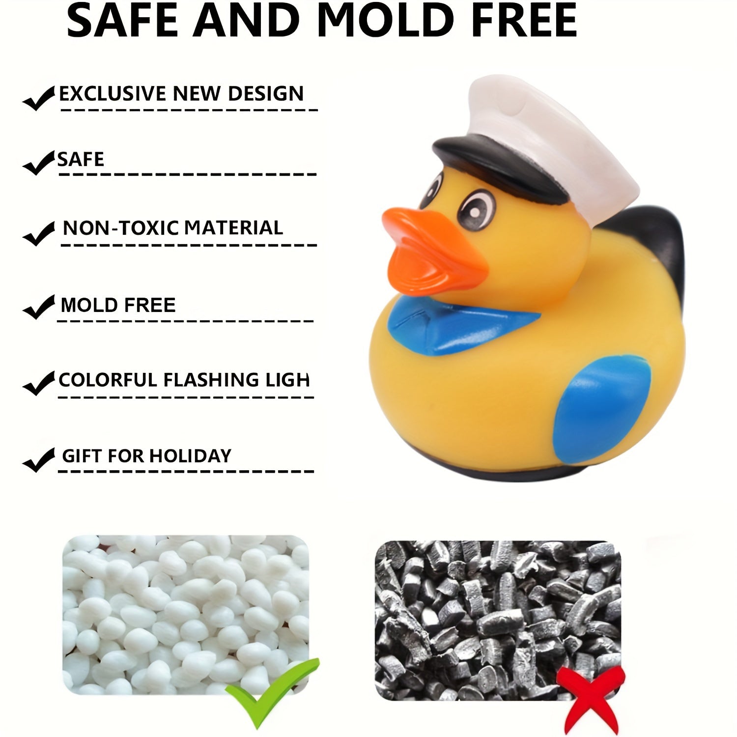 ألعاب استحمام على شكل بط مضيء لعيد الميلاد للأطفال الصغار والأولاد والبنات كهدايا تذكارية للحفلات