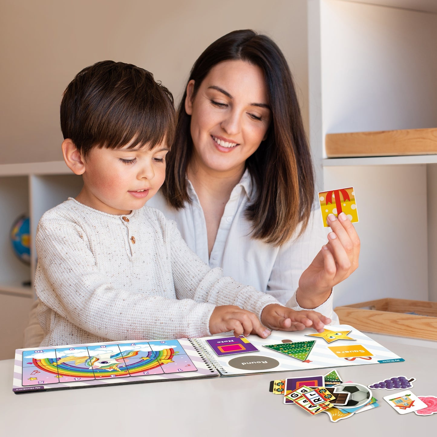 Coogam Back-to-school Season Preschool Magnetic Busy Book, 9 Themed Stickers Toys Fine Motor Skills Learning Binder Quiet Book Toys For Kids Home Kindergarten, Without Battery