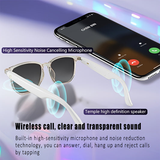 [New Smart Glasses] Smart Glasses: New Photo-taking Outdoor Sports | Music And Calls, Lightweight, Remote Control Photography, Built-in Microphone And Speaker, Noise Reduction, Touch And AI Voice Assistant, Compatible With IP