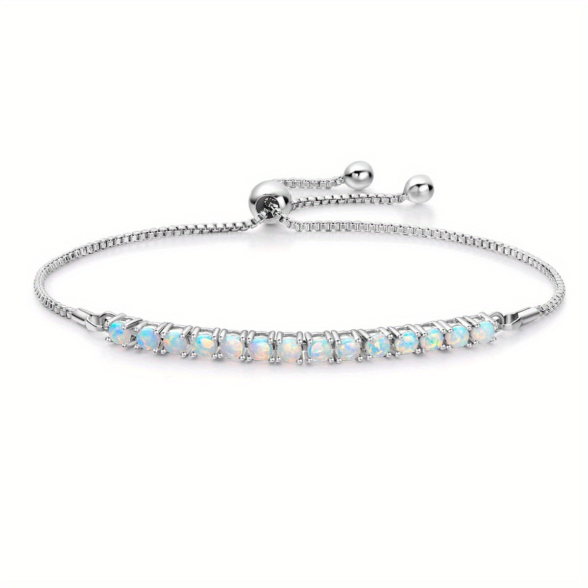 [Romantic Bracelet] Romantic Elegant Women's Coveted Choice - Australian Precious Synthetic Opal Stretch Bracelet | Dazzling Multicolor Unique Charm, Versatile Exquisite Jewelry for Holiday Gifts or Personal Use